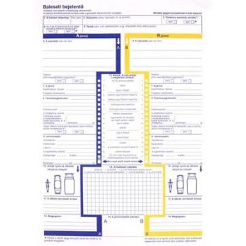   Nyomtatvány, baleseti bejelentő, 2 példány, A4, VICTORIA PAPER "KO2404"