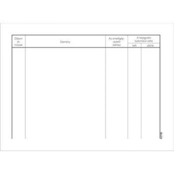   Nyomtatvány, emelőgépnapló, 25 lap, A5, VICTORIA PAPER, 20 tömb/csomag