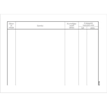   Nyomtatvány, emelőgépnapló, 25 lap, A5, VICTORIA PAPER, 20 tömb/csomag 20 db