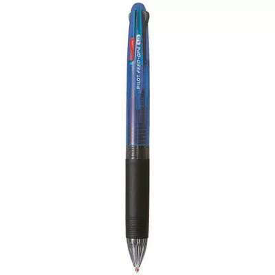 Golyóstoll, 0,25 mm, nyomógombos, négyszínű, PILOT "Feed GP4", kék test 1 db