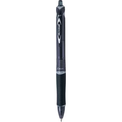 Golyóstoll, 0,25 mm, nyomógombos, PILOT "Acroball", fekete 1 db