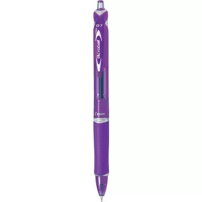 Golyóstoll, 0,25 mm, nyomógombos, PILOT "Acroball", lila 1 db