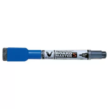   Táblamarker, törlőkupakkal, 0,8 mm, UF, kúpos, PILOT "V-Board Master S", kék