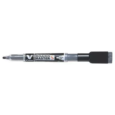 Táblamarker, törlőkupakkal, 1,3 mm, EF, kúpos, PILOT "V-Board Master S", fekete
