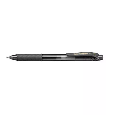 Zseléstoll, 0,35 mm, nyomógombos, PENTEL "EnerGelX BL107", fekete 1 db