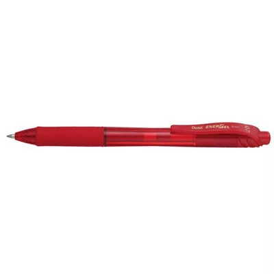 Zseléstoll, 0,35 mm, nyomógombos, PENTEL "EnerGelX BL107", piros 1 db