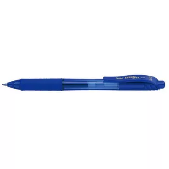   Zseléstoll, 0,35 mm, nyomógombos, PENTEL "EnerGelX BL107", sötétkék 1 db