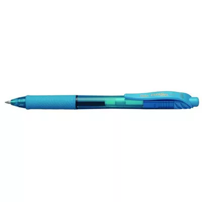 Zseléstoll, 0,35 mm, nyomógombos, PENTEL "EnerGelX BL107", világoskék 1 db