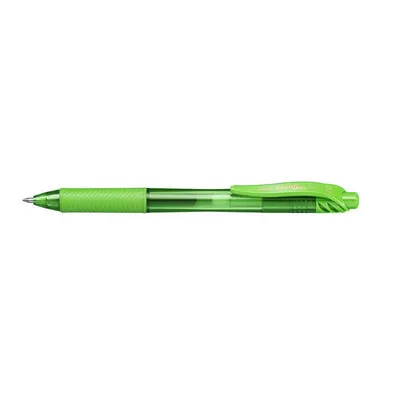 Zseléstoll, 0,35 mm, nyomógombos, PENTEL "EnerGelX BL107", világoszöld 1 db