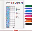 Zseléstoll, 0,35 mm, nyomógombos, PENTEL "EnerGelX BL107", világoszöld 1 db
