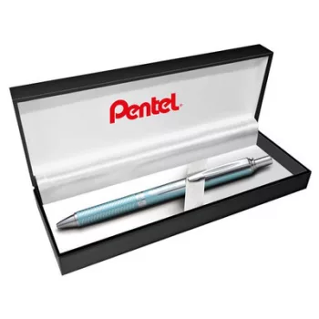   Zseléstoll, 0,35 mm, nyomógombos, aquamarin tolltest, PENTEL "EnerGel BL-407" kék 1 db