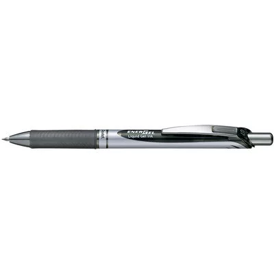 Zseléstoll, 0,35 mm, nyomógombos, PENTEL "EnerGel BL77", fekete 1 db