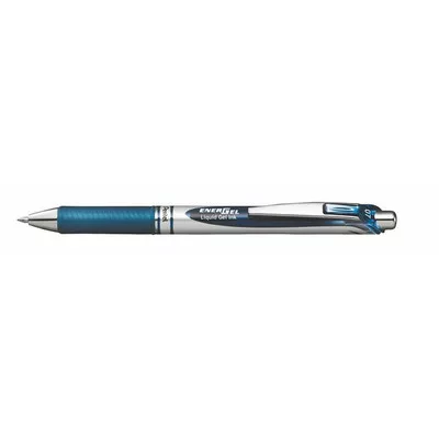 Zseléstoll, 0,35 mm, nyomógombos, PENTEL "EnerGel BL77", sötétkék 1 db