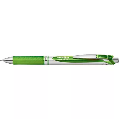Zseléstoll, 035 mm, nyomógombos, PENTEL "EnerGel BL77", világoszöld 1 db