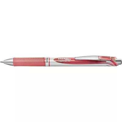Zseléstoll, 035 mm, nyomógombos, PENTEL "EnerGel BL77", korall 1 db