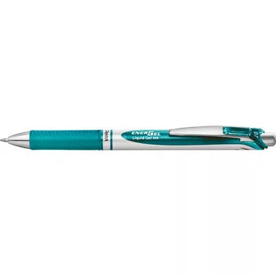 Zseléstoll, 035 mm, nyomógombos, PENTEL "EnerGel BL77", türkíz 1 db
