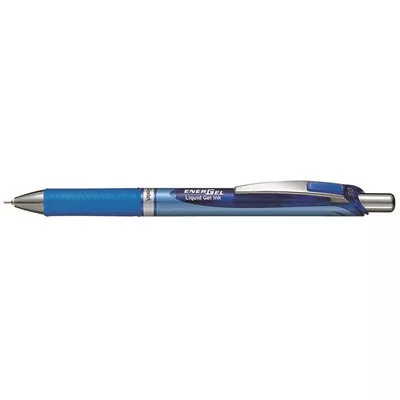 Zseléstoll, 0,25 mm, nyomógombos, PENTEL "EnerGel BLN75", kék 1 db