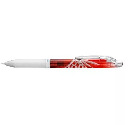 Zseléstoll, 0,25 mm, nyomógombos, PENTEL "EnerGel BLN75 Kiriko, Rokkaku Kagome", kék 1 db