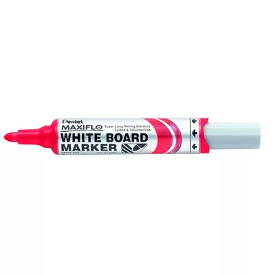 Táblamarker, 2,5 mm, kúpos, PENTEL "Maxiflo MWL5M", piros