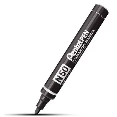 Alkoholos marker, 2 mm, kúpos, PENTEL "N50", fekete 1 db
