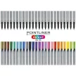 Tűfilc készlet, 0,4 mm, PENTEL "Pointliner", 24 különböző szín 24 db