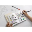 Tűfilc készlet, 0,4 mm, PENTEL "Pointliner", 24 különböző szín 24 db