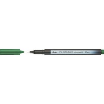 Tűfilc, 0,4 mm, PENTEL "Pointliner", fenyőzöld