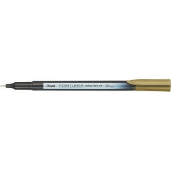 Tűfilc, 0,4 mm, PENTEL "Pointliner", aranybarna