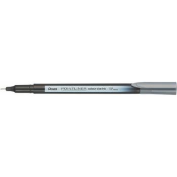 Tűfilc, 0,4 mm, PENTEL "Pointliner", szürke