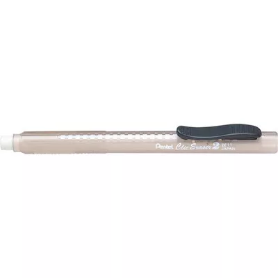 Radírstift, tolóbetétes, PENTEL "ZE11-A", fekete klip