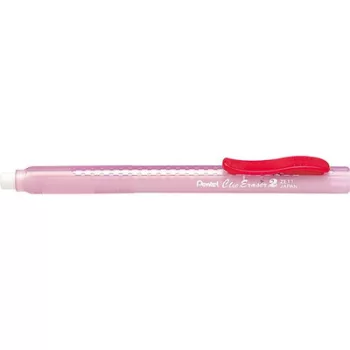   Radírstift, tolóbetétes, PENTEL "ZE11-A", piros klip