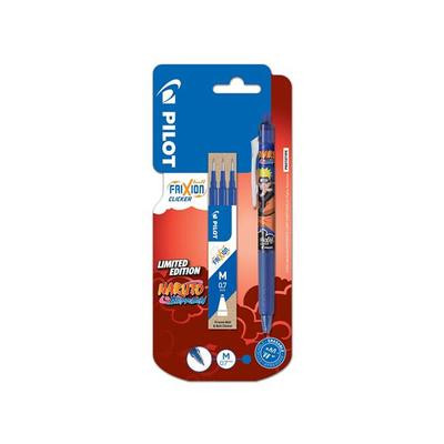 Rollertoll betét, 0,35 mm, törölhető, PILOT "Frixion Ball/Clicker", kék + "Frixion Clicker Naruto" rollertoll