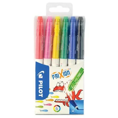 Filctoll készlet, 0,39-0,7 mm, törölhető, PILOT "Frixion Colors", 6 különböző szín 6 db