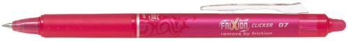 Rollertoll, 0,35 mm, törölhető, nyomógombos, PILOT "Frixion Clicker", rózsaszín