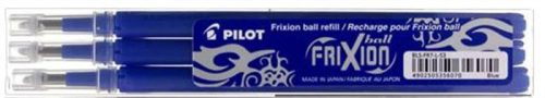 Rollertoll betét, 0,35 mm, törölhető, PILOT "Frixion Ball/Clicker", kék (3db/cs.)