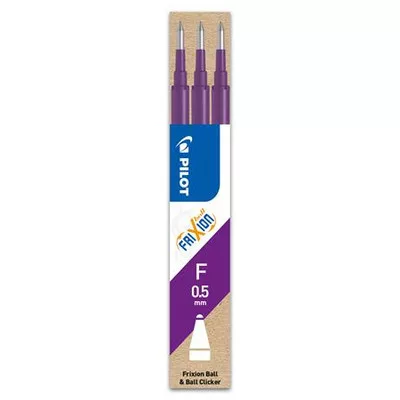 Rollertoll betét, 0,25 mm, törölhető, PILOT "Frixion Ball/Clicker", lila