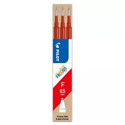 Rollertoll betét, 0,25 mm, törölhető, PILOT "Frixion Ball/Clicker", piros
