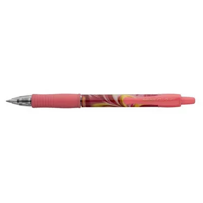 Zseléstoll, 0,32 mm, nyomógombos, rózsaszín tolltest, PILOT "G-2 Flow", kék 1 db