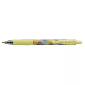   Zseléstoll, 0,32 mm, nyomógombos, sárga tolltest, PILOT "G-2 Flow", kék 1 db