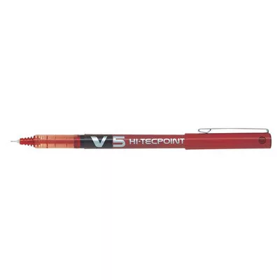 Rollertoll, 0,3 mm, tűhegyű, kupakos, PILOT "Hi-Tecpoint V5", piros 1 db
