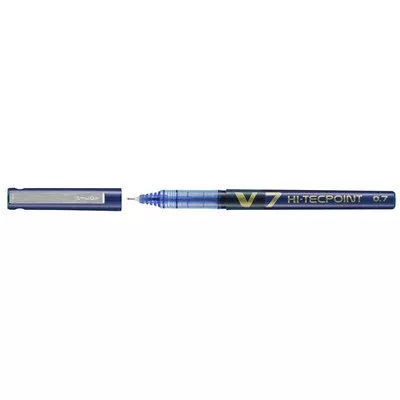 Rollertoll, 0,4 mm, tűhegyű, kupakos, PILOT "Hi-Tecpoint V7", kék