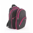Hátizsák, 2in1, notebook tartóval és audió csatlakozóval, PULSE "Teens", pink-fekete 1 db