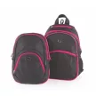 Hátizsák, 2in1, notebook tartóval és audió csatlakozóval, PULSE "Teens", pink-fekete 1 db