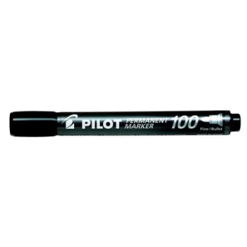   Alkoholos marker, 1 mm, kúpos, PILOT "Permanent Marker 100", fekete 1 db