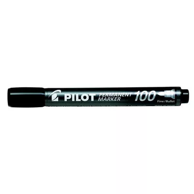 Alkoholos marker, 1 mm, kúpos, PILOT "Permanent Marker 100", fekete 1 db