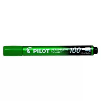   Alkoholos marker, 1 mm, kúpos, PILOT "Permanent Marker 100", zöld 1 db