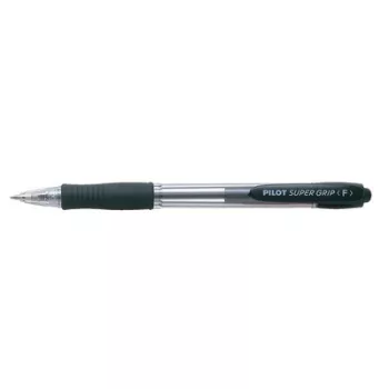   Golyóstoll, 0,22 mm, nyomógombos, PILOT "Super Grip", fekete 1 db