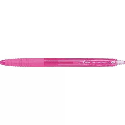 Golyóstoll, 0,22 mm, nyomógombos, PILOT "Super Grip G", rózsaszín