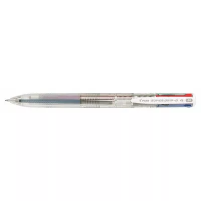 Golyóstoll, 0,27 mm, nyomógombos, áttetsző, PILOT "Super Grip G", négyszínű 1 db