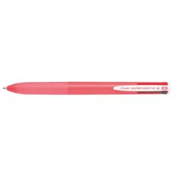   Golyóstoll, 0,27 mm, nyomógombos, rózsaszín tolltest, PILOT "Super Grip G", négyszínű 1 db